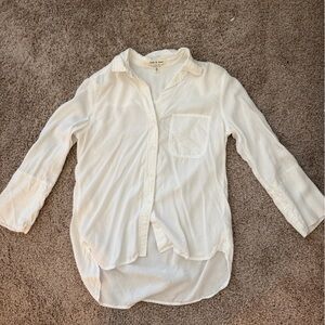 cloth & stone White Button-Down Shirt